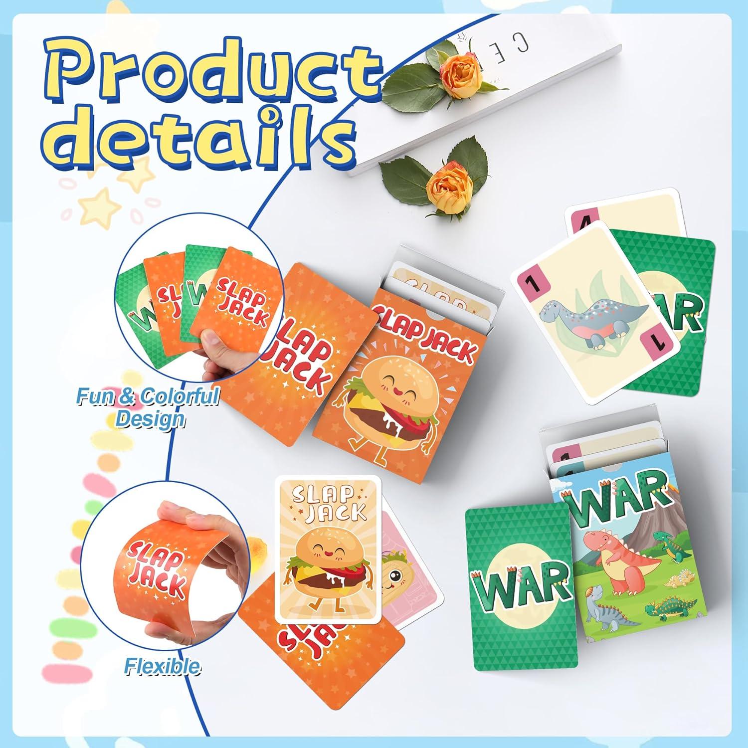 Juego de Cartas Timenued Slap Jack y Guerra para Niños 4-8 Años