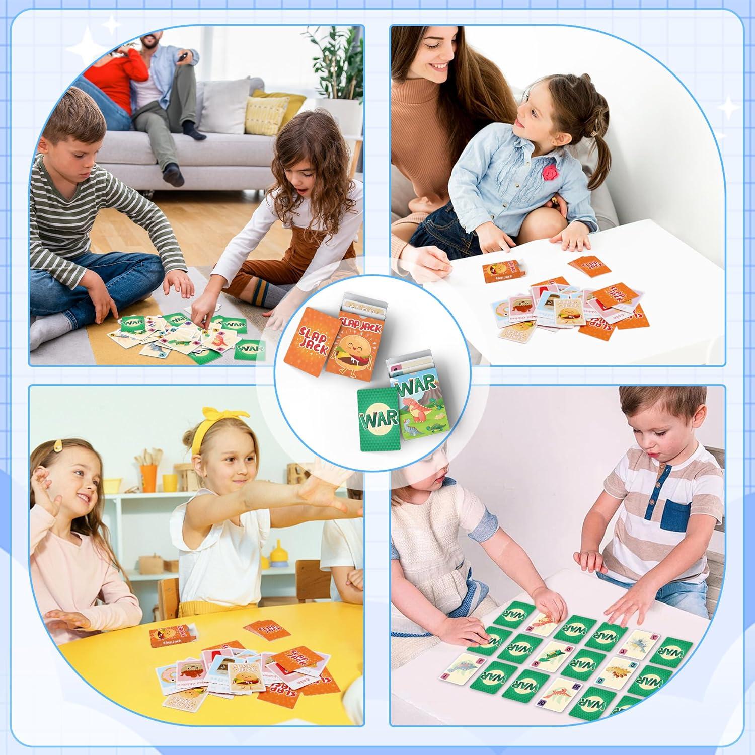 Juego de Cartas Timenued Slap Jack y Guerra para Niños 4-8 Años