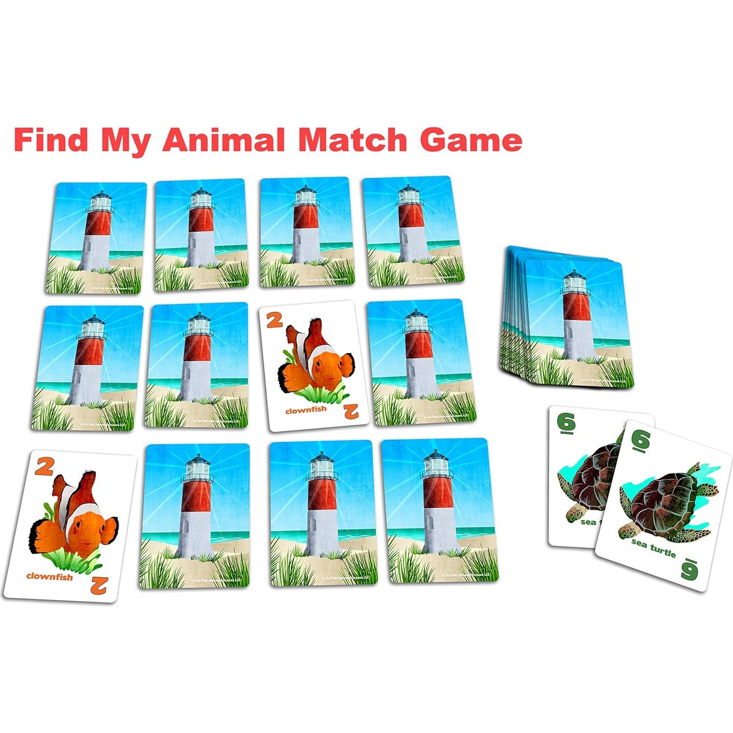 Juego de Cartas Go Fish Océanos Indómitos - Arizona GameCo - 3 Juegos en 1