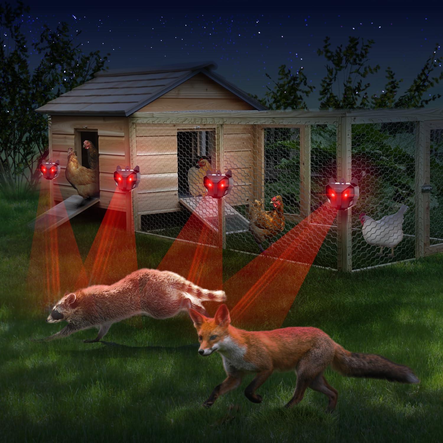 Repelente Solar Nocturno de Animales Gerossi - 4 Paquete