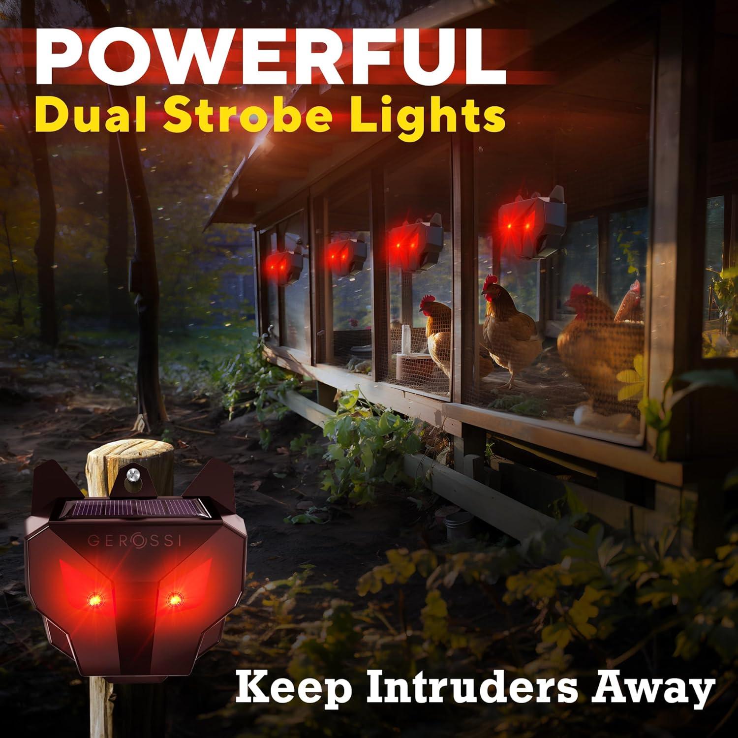 Repelente Solar Nocturno de Animales Gerossi - 4 Paquete