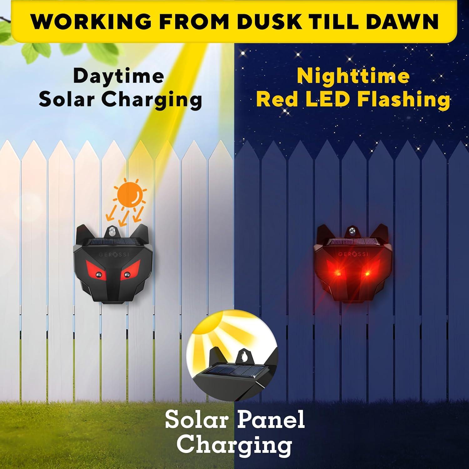 Repelente Solar Nocturno de Animales Gerossi - 4 Paquete