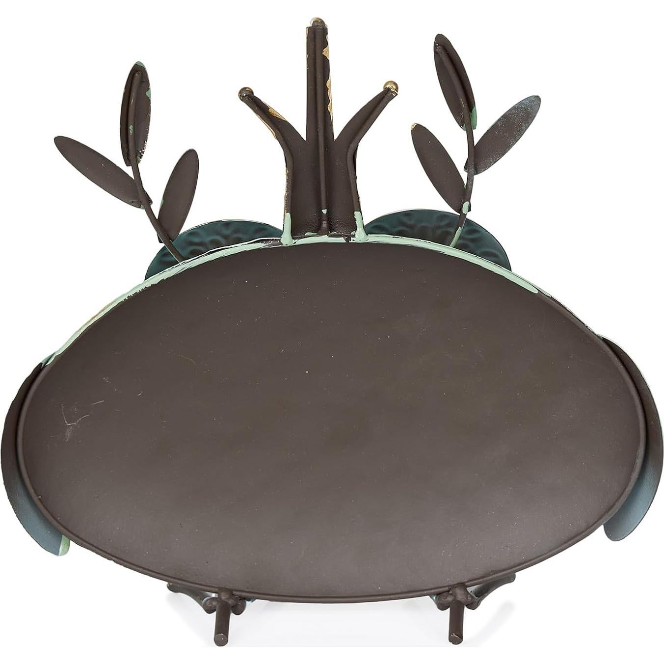 Estatua de Búho de Metal Alpine 20.32 cm para Jardín