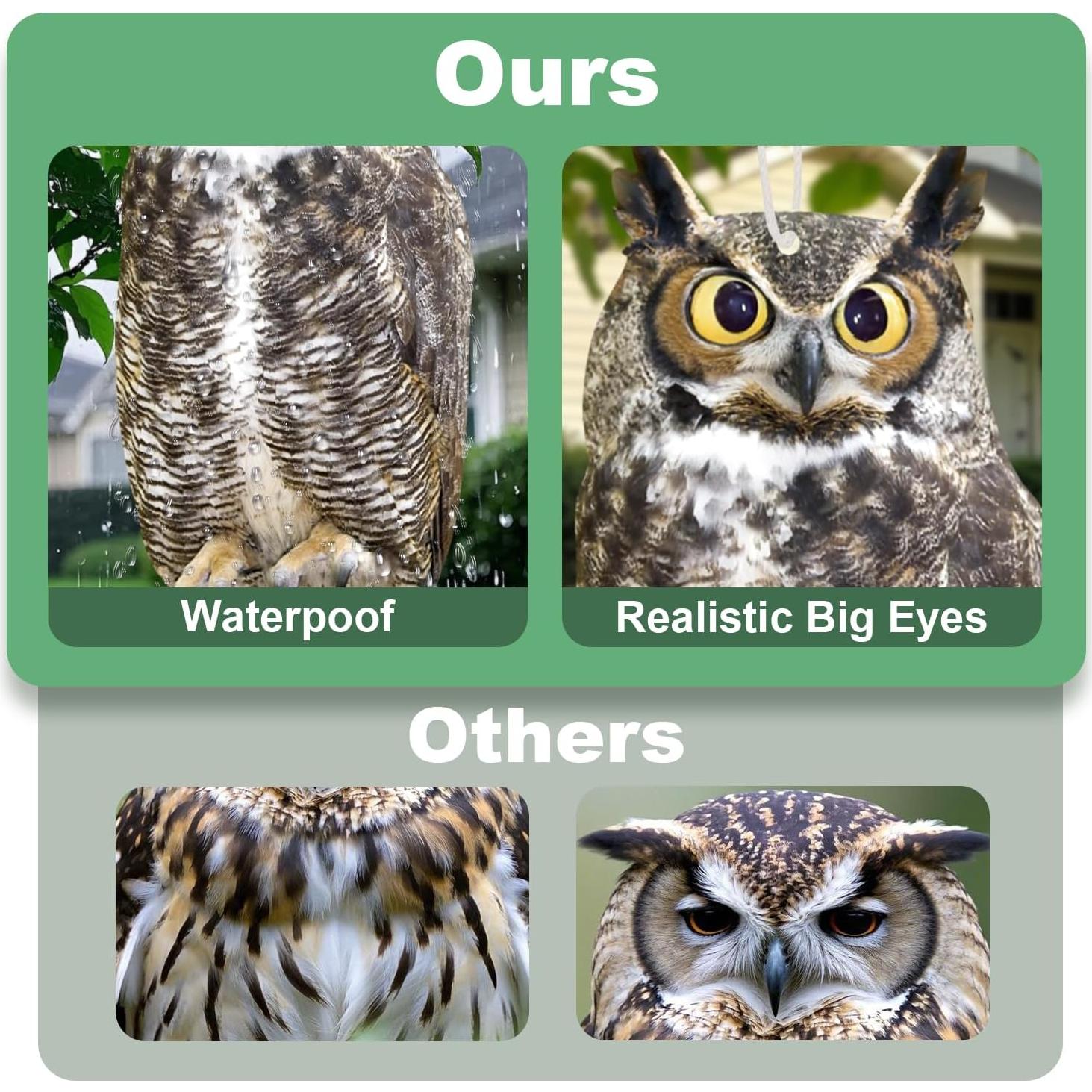 Ahuyentador de Búho Reflectante 3 Piezas Kungfu Mall