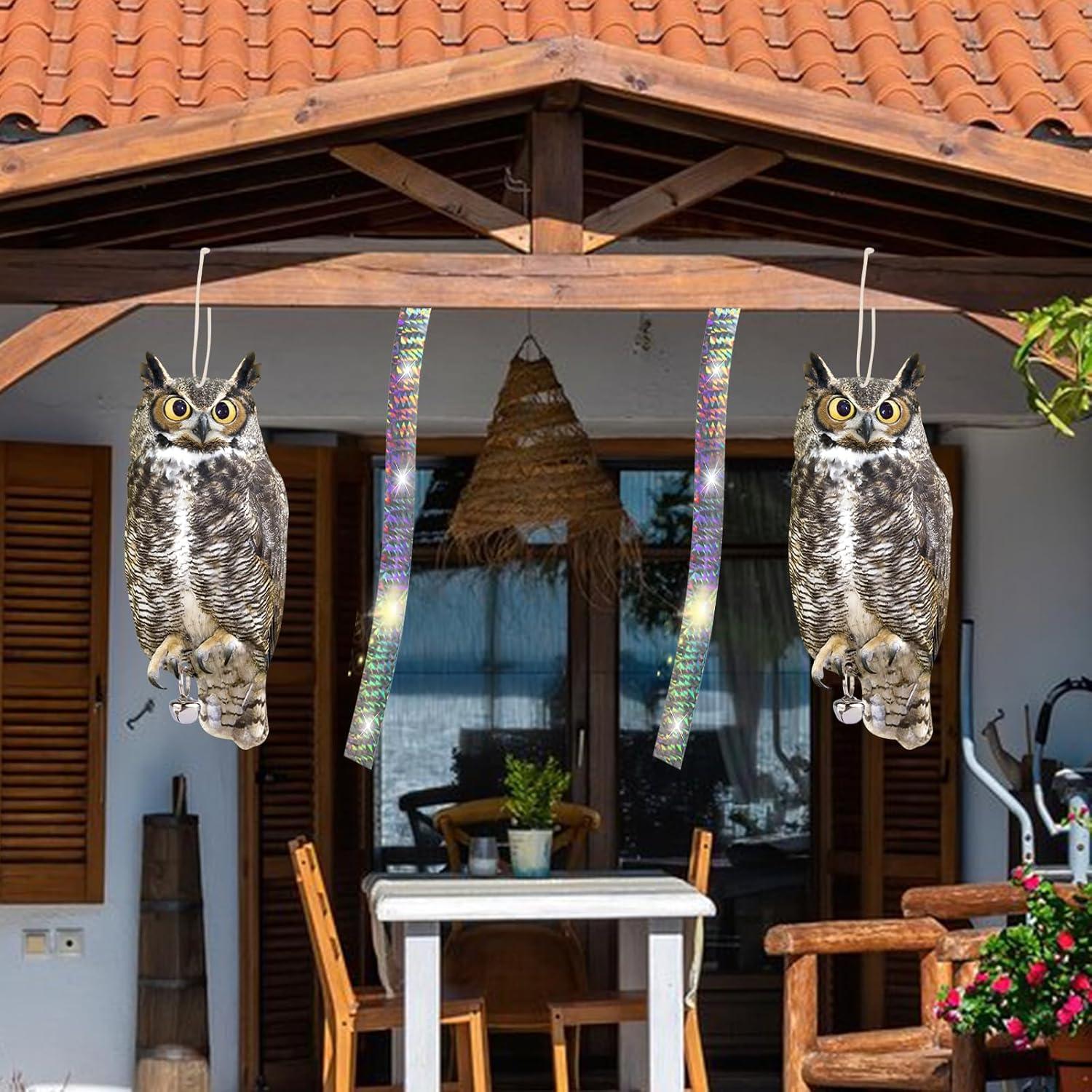 Ahuyentador de Búho Reflectante 3 Piezas Kungfu Mall