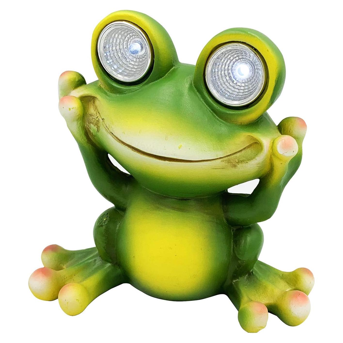 Luz LED Solar Decorativa Rana para Jardín Bo Toys 16.26 cm