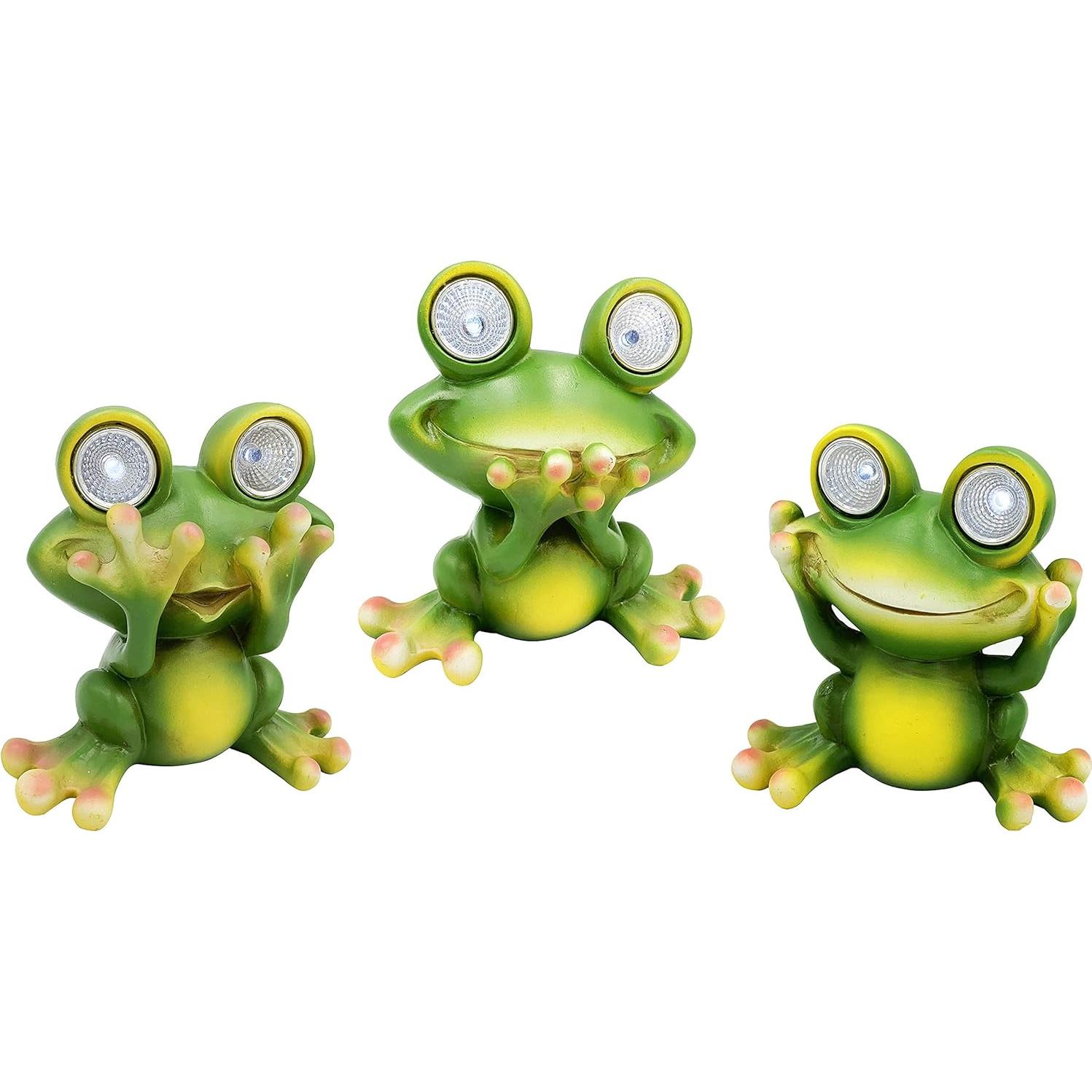 Luz LED Solar Decorativa Rana para Jardín Bo Toys 16.26 cm