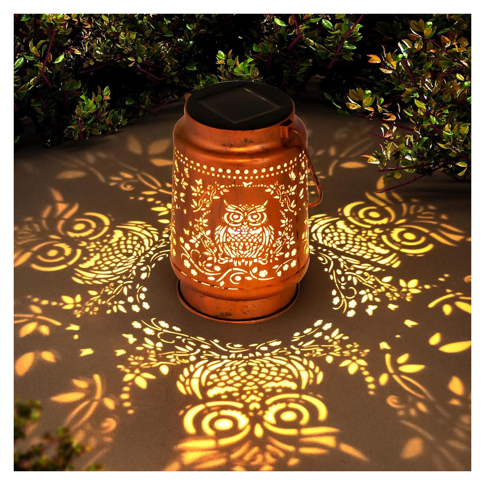 Linterna Solar de Jardín ZASOWUUO Estilo Búho 11.9x17cm