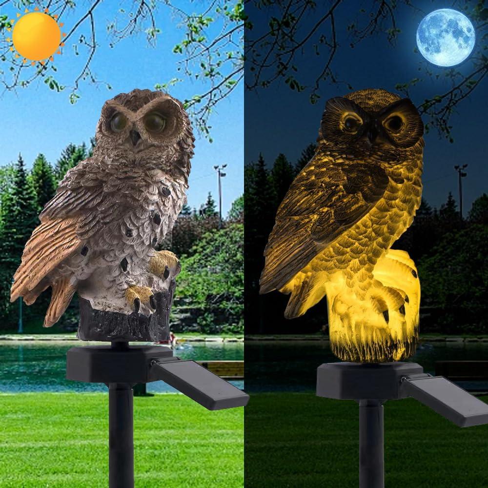 Luz de Búho Solar LED YZYOE 45x15cm Decorativa Jardín