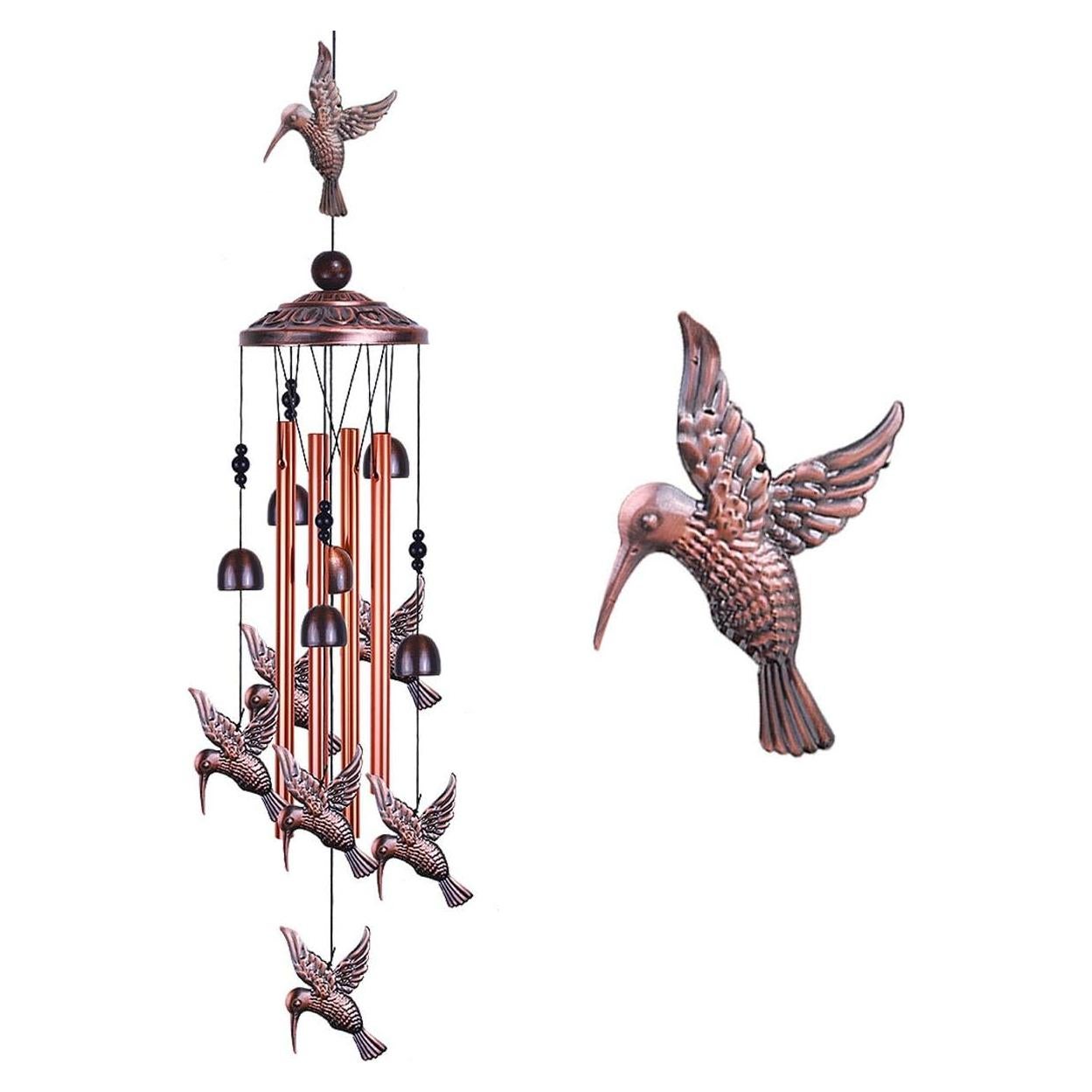 Campanas de Viento de Colibrí xxschy - 4 Tubos de Aluminio 91.44 cm