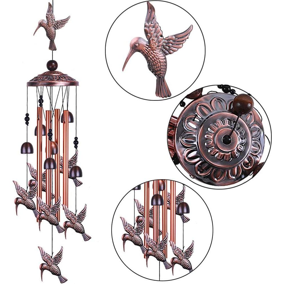 Campanas de Viento de Colibrí xxschy - 4 Tubos de Aluminio 91.44 cm