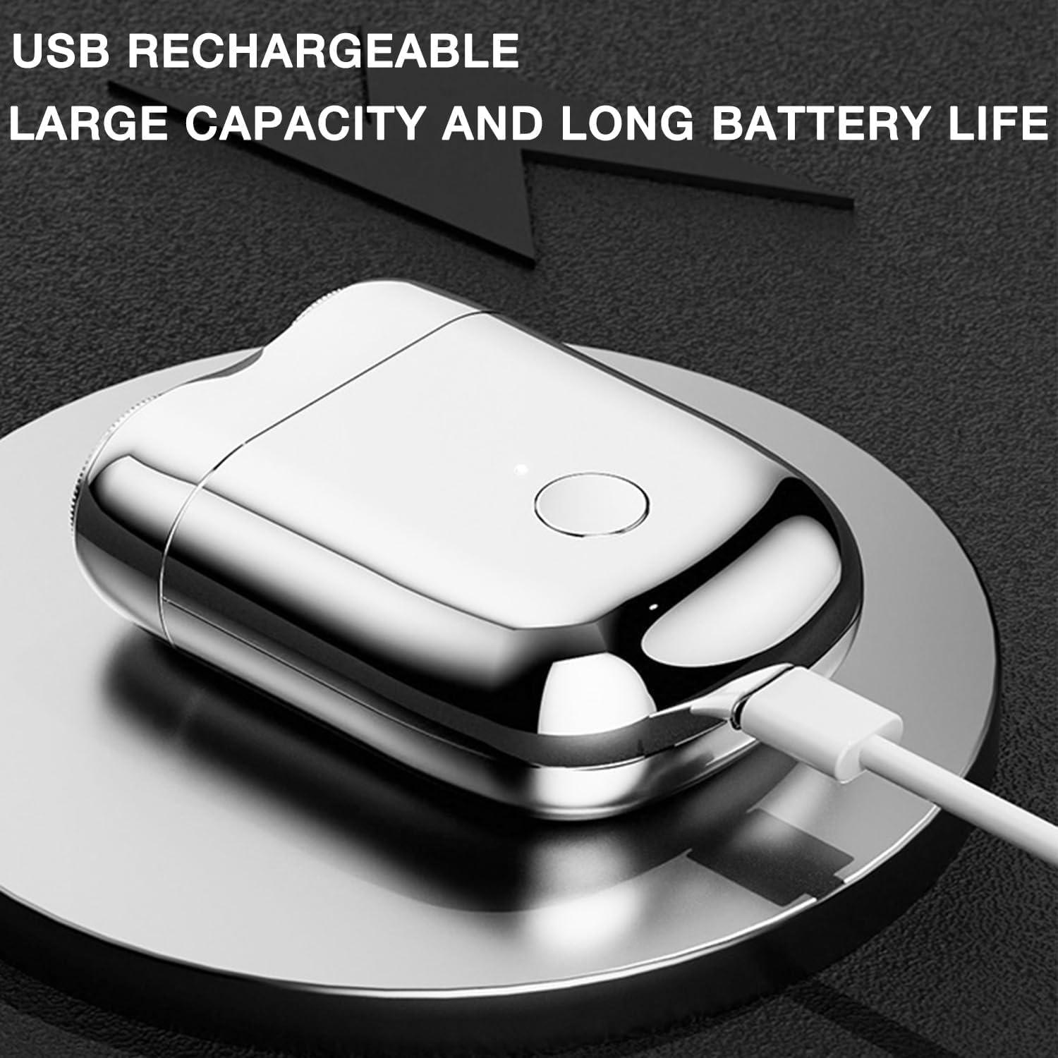 Afeitadora Eléctrica Mini Doble Cabezal Psycat 2025 Portátil