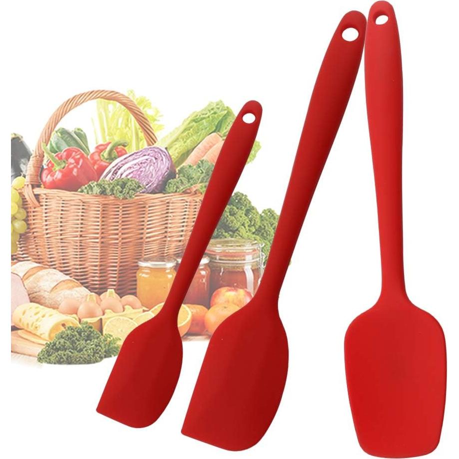 Juego de Espátulas de Silicona MOACC Resistente al Calor Rojo