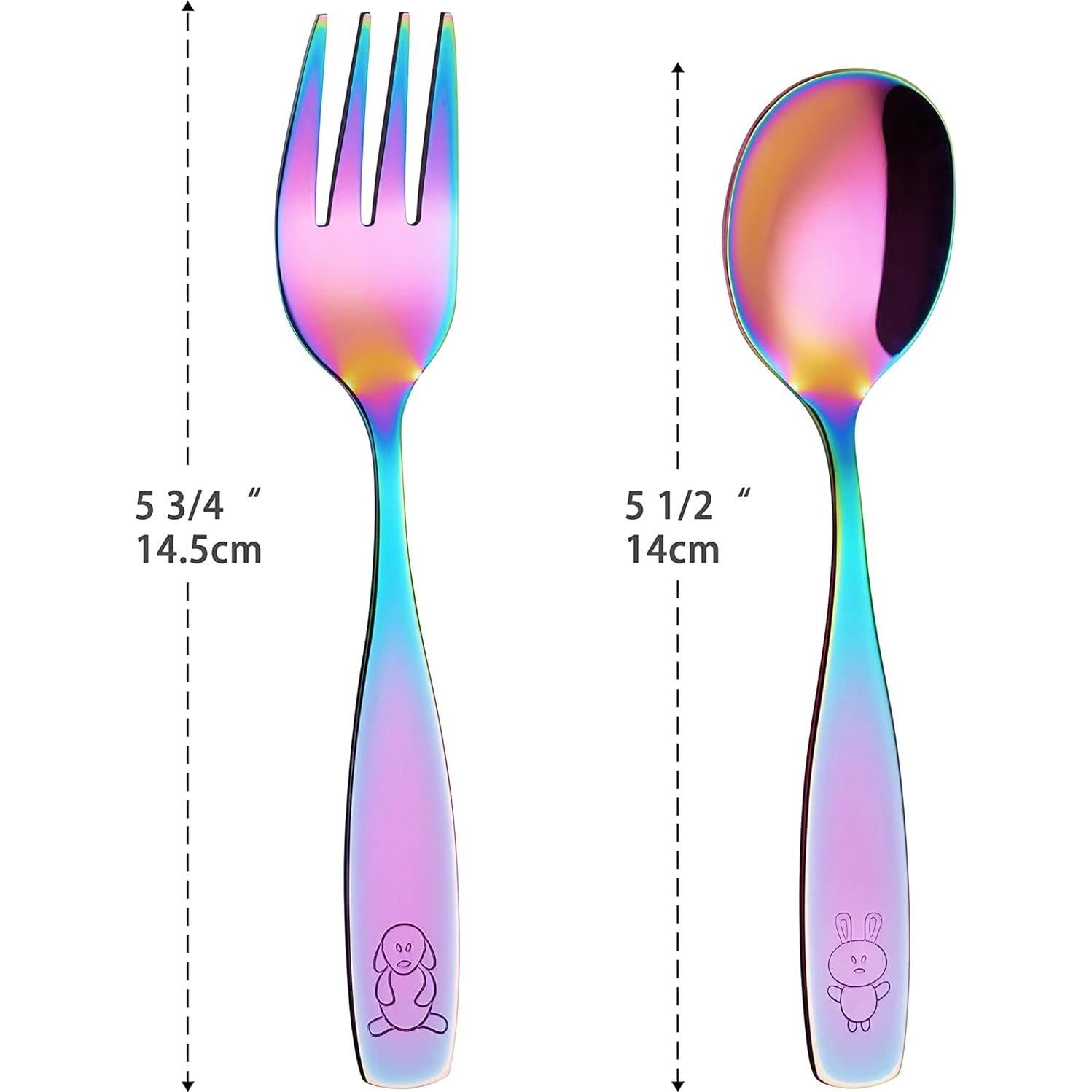 Juego de Cubiertos para Niños ANNOVA Arcoíris 6 Piezas Acero Inoxidable