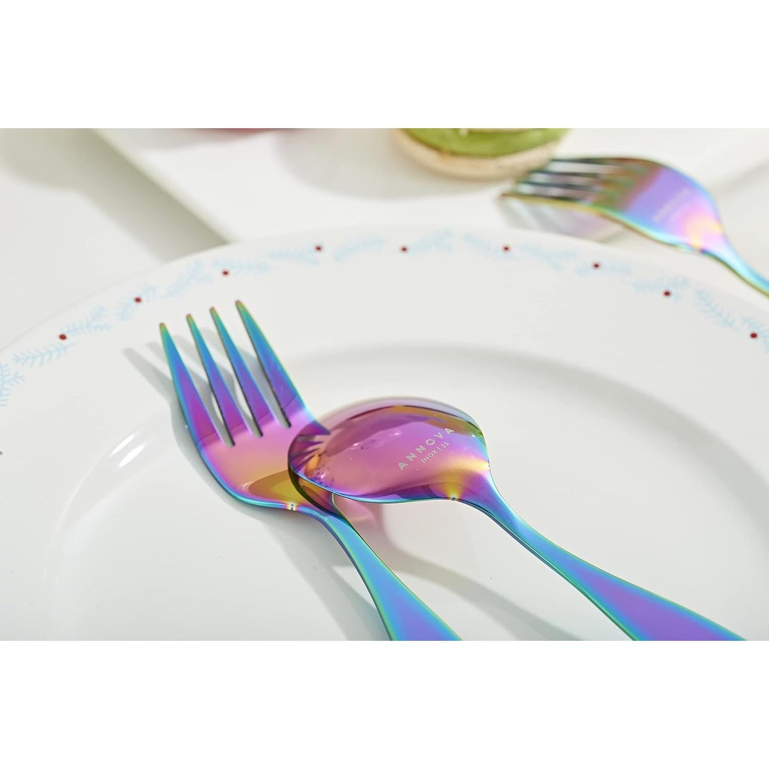 Juego de Cubiertos para Niños ANNOVA Arcoíris 6 Piezas Acero Inoxidable