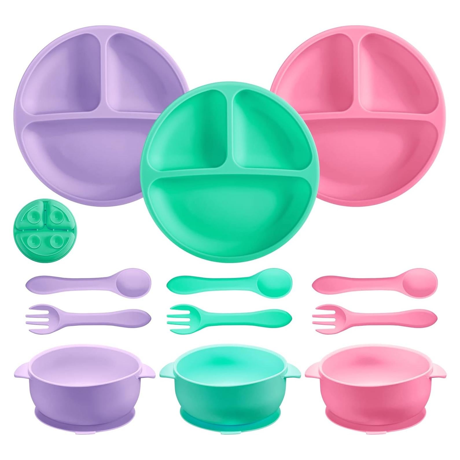 Juego de Tazones y Platos de Silicona Chengu para Bebés