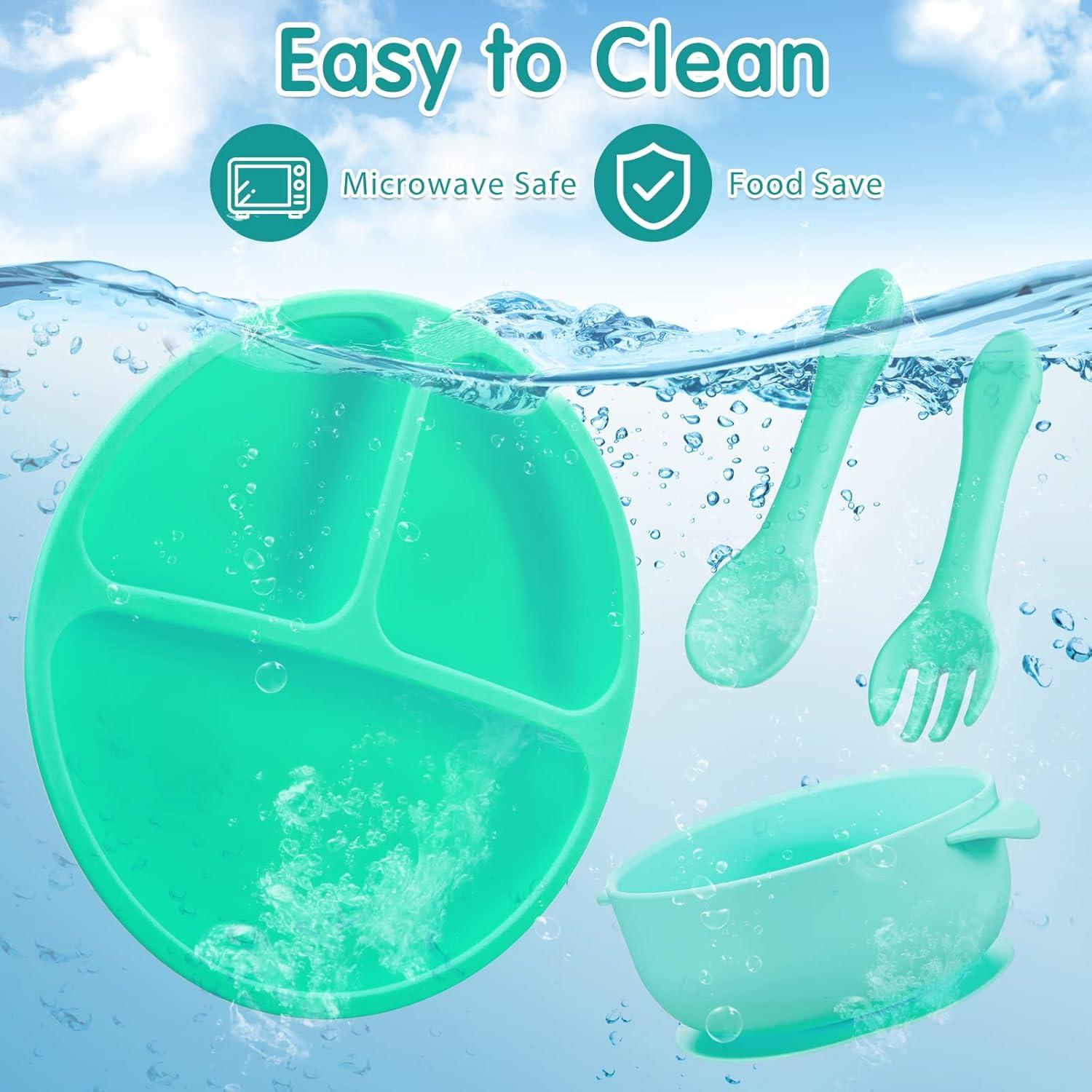 Juego de Tazones y Platos de Silicona Chengu para Bebés