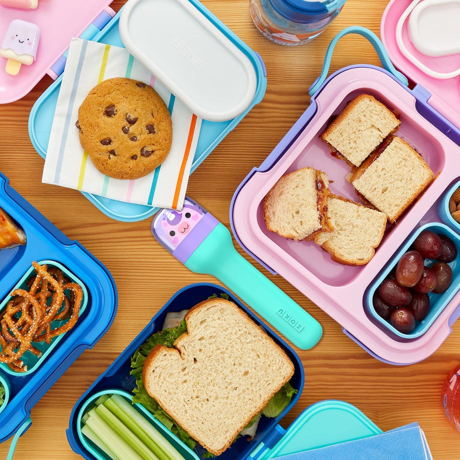 Juego de Utensilios de Viaje ZOKU Unicornio - Acero Inoxidable