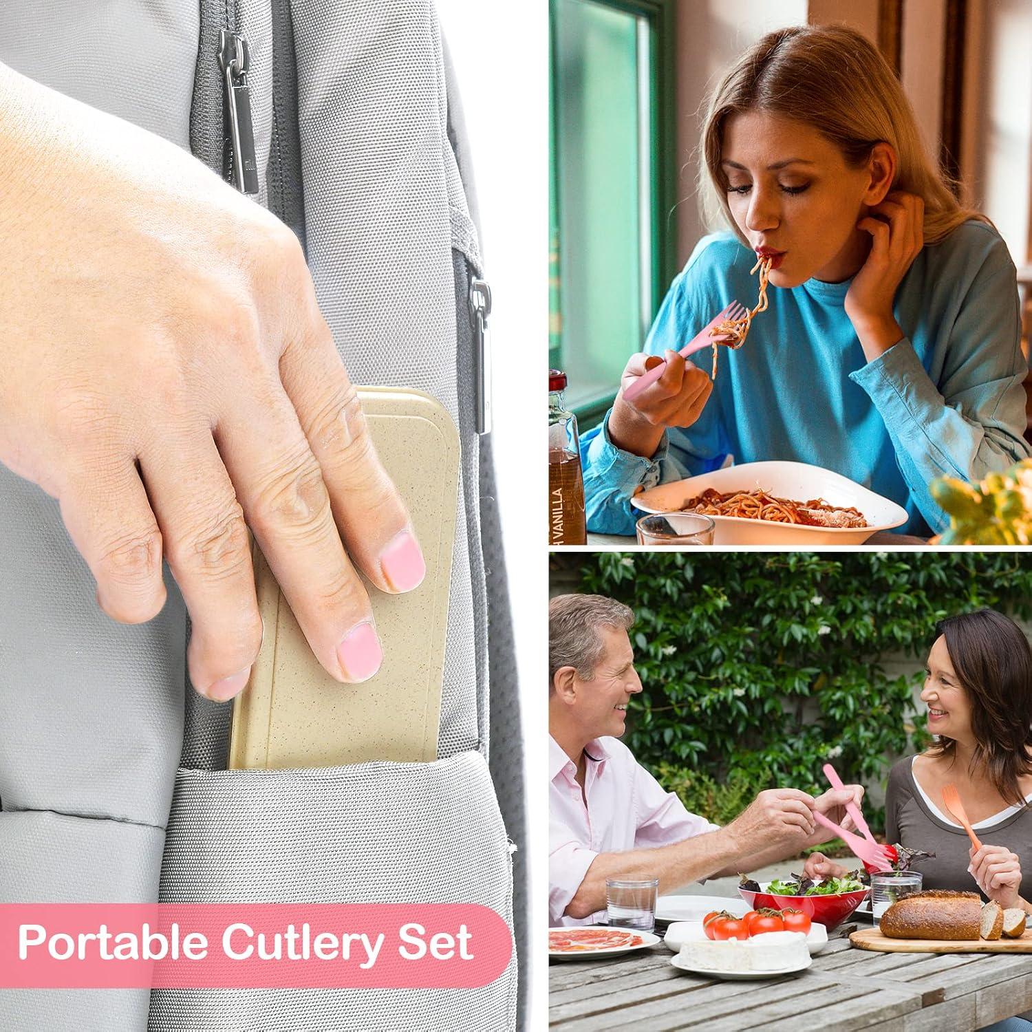 Juego de Utensilios Reutilizables YDYTOP para Camping - 2 Juegos