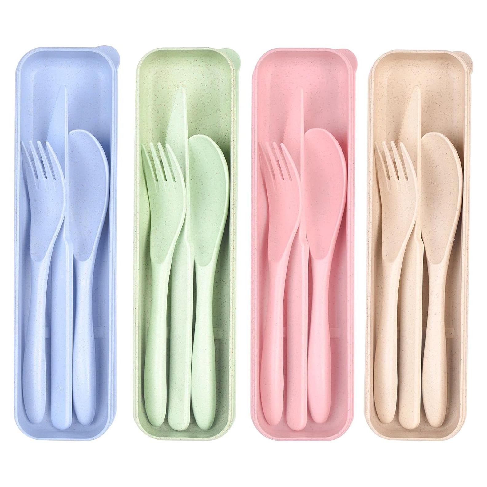 Juego de Utensilios de Viaje Lnrkai 4 Piezas Reutilizables