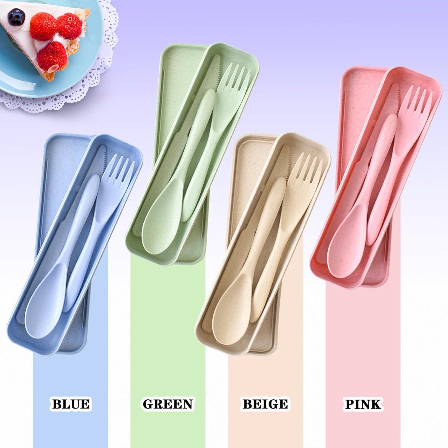 Juego de Utensilios de Viaje Lnrkai 4 Piezas Reutilizables