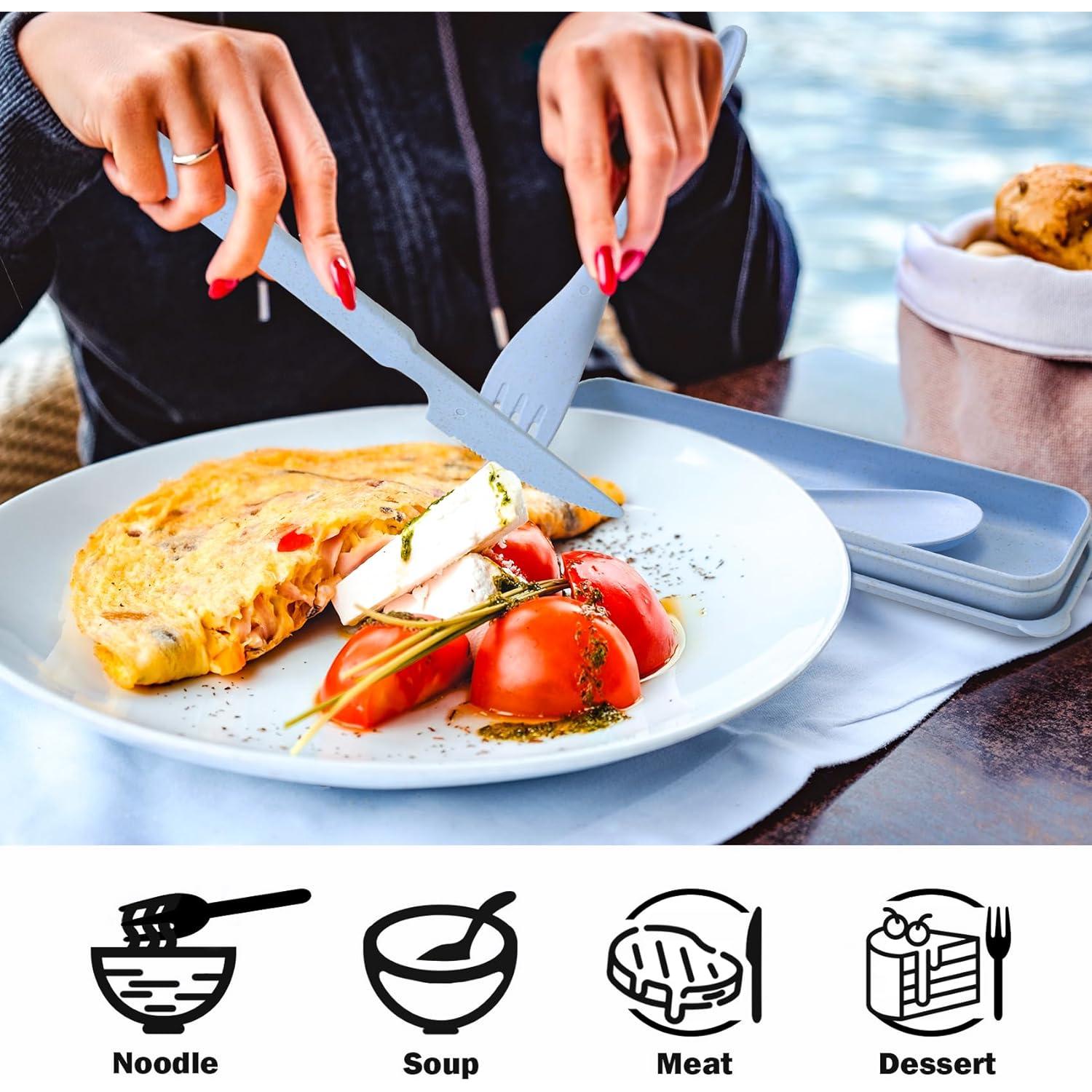 Juego de Utensilios de Viaje Lnrkai 4 Piezas Reutilizables