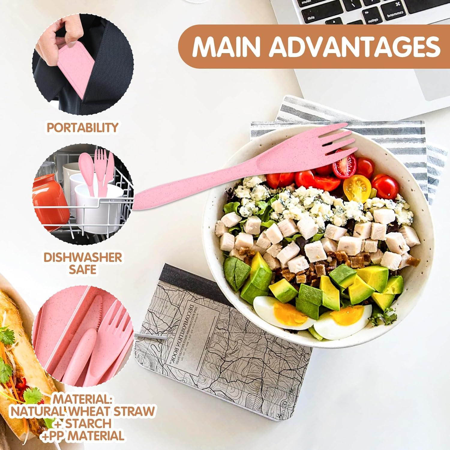 Juego de Utensilios de Viaje Lnrkai 4 Piezas Reutilizables