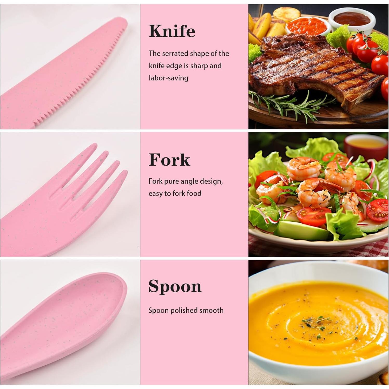 Juego de Utensilios de Viaje Lnrkai 4 Piezas Reutilizables