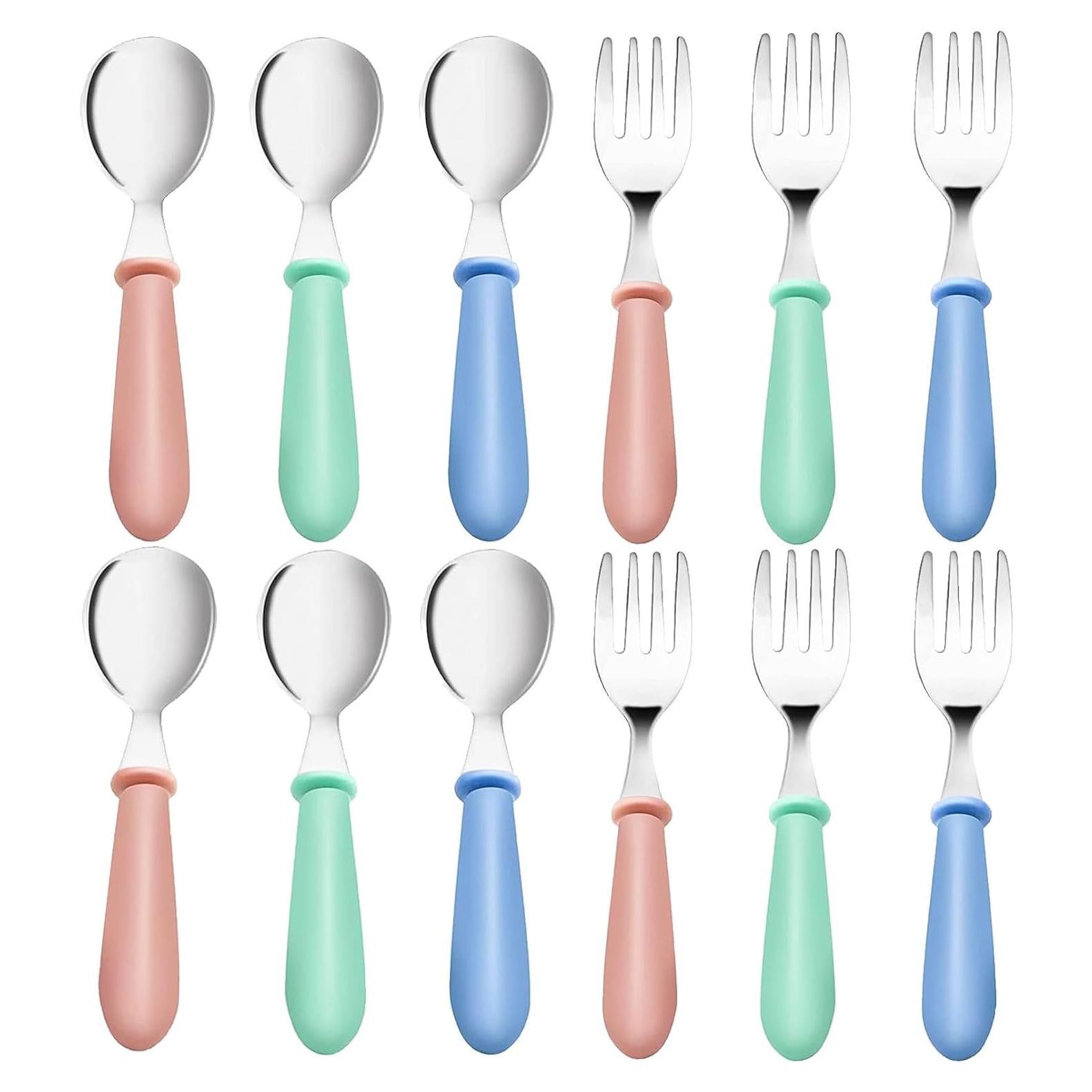 Juego de Cubiertos para Niños xlehoely 12 Piezas Acero Inoxidable