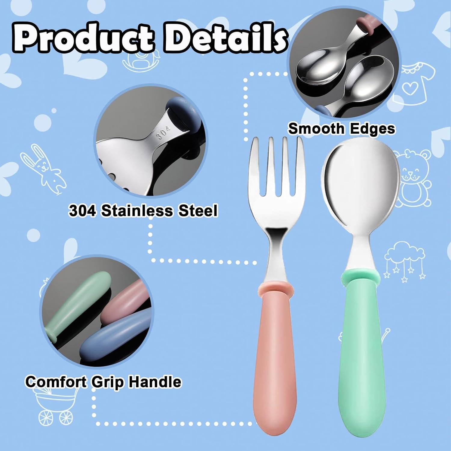 Juego de Cubiertos para Niños xlehoely 12 Piezas Acero Inoxidable