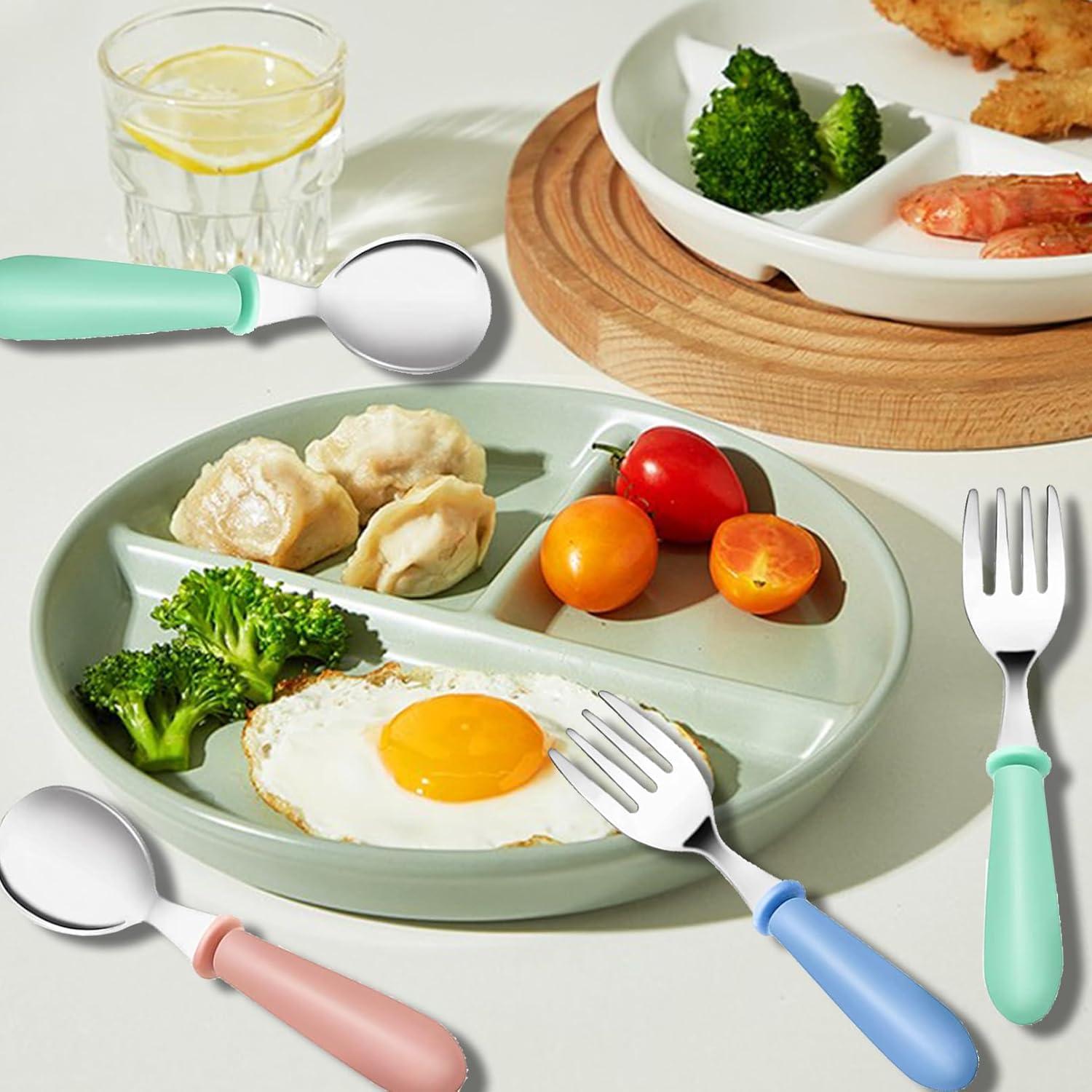 Juego de Cubiertos para Niños xlehoely 12 Piezas Acero Inoxidable