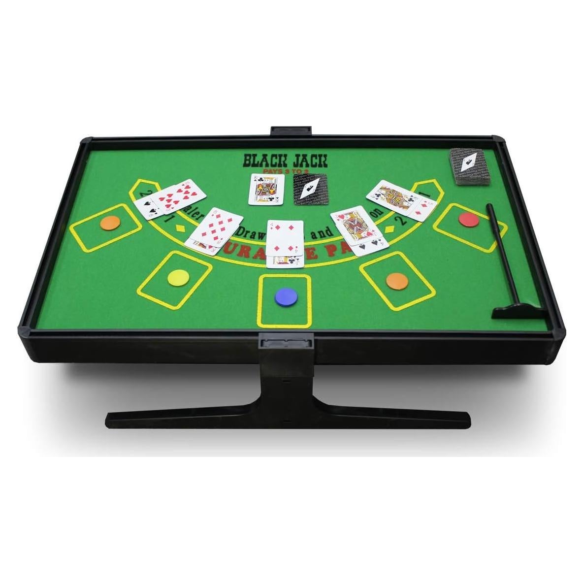 Juego de Póker y Black Jack Classic Game - Tapete Doble Cara