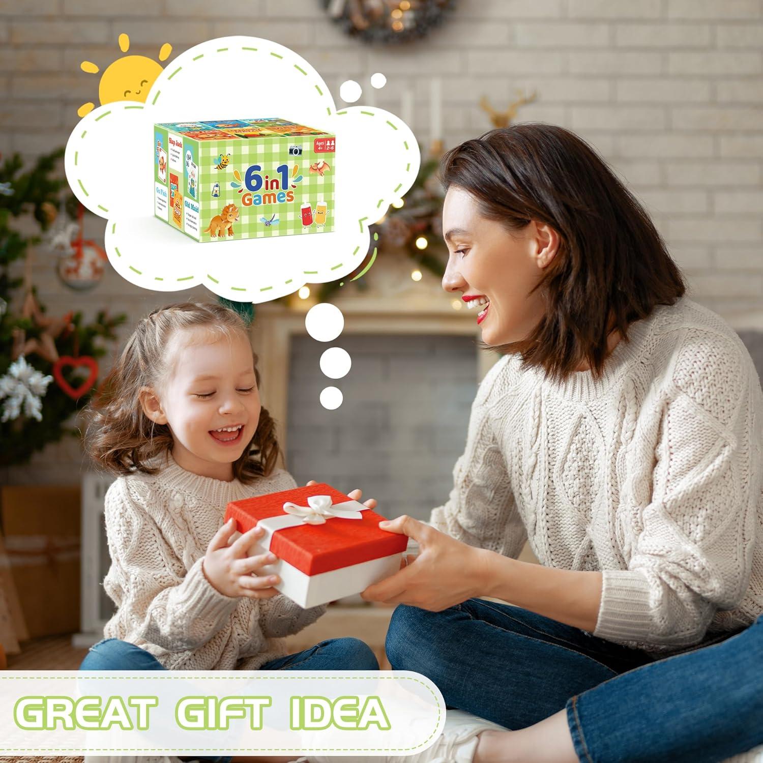 Juegos de Cartas para Niños 6 en 1 Etyishe - Divertidos y Educativos