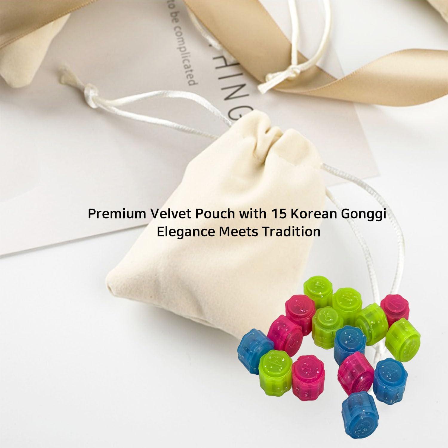 Juego Gonggi Konggi Coreano - 15 Piezas con Bolsa Premium