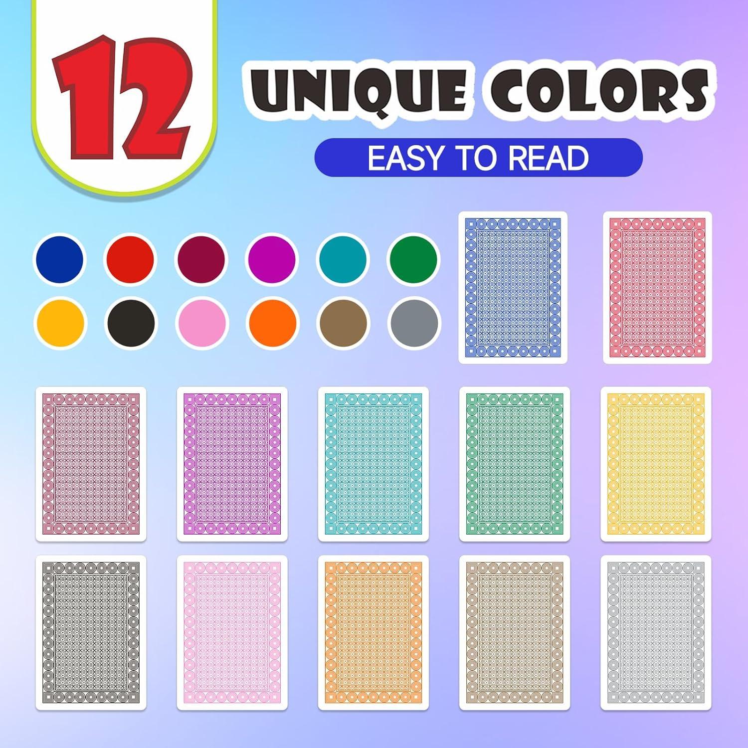 Juego de Cartas Nertz GSE - 12 Barajas Multicolores