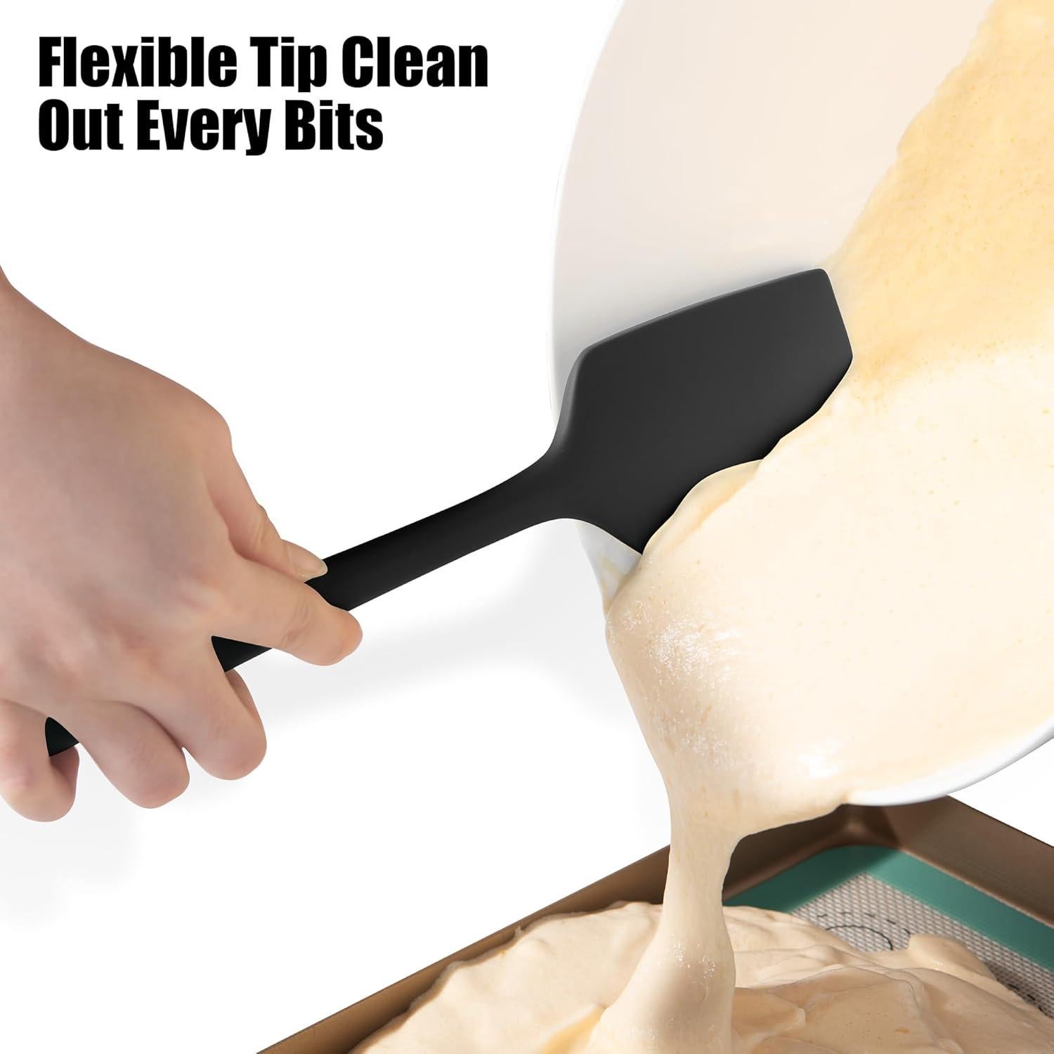 Espátulas de Silicona Doosu 2 Piezas Resistente al Calor 315°C