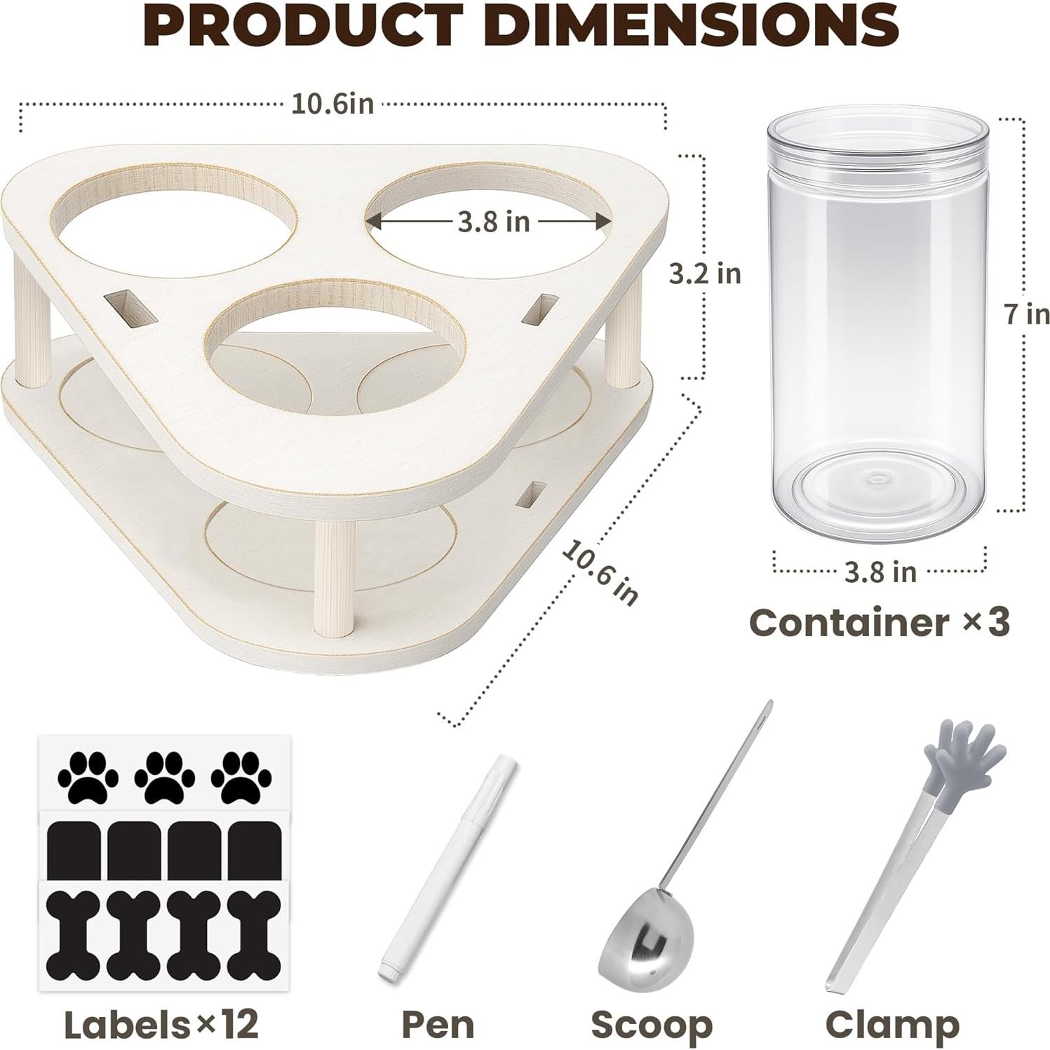 Juego de 3 Contenedores de Almacenamiento HOYTAMDAR 1.04 kg