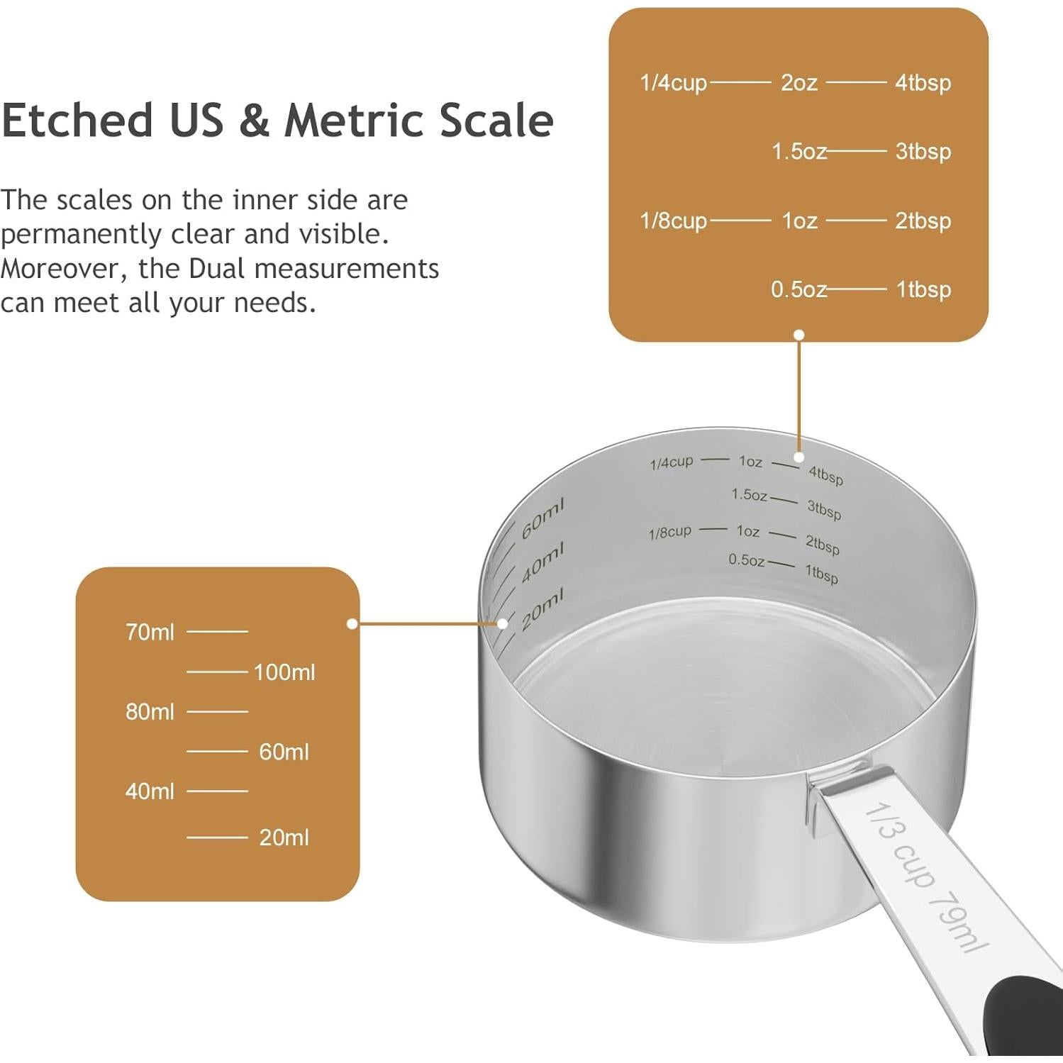 Cucharón Medidor para Mascotas LEIFENY 79ml Acero Inoxidable