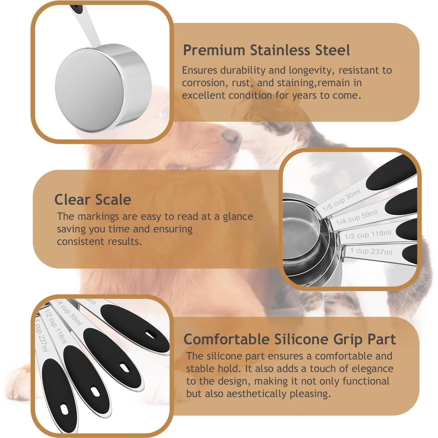 Cucharón Medidor para Mascotas LEIFENY 79ml Acero Inoxidable