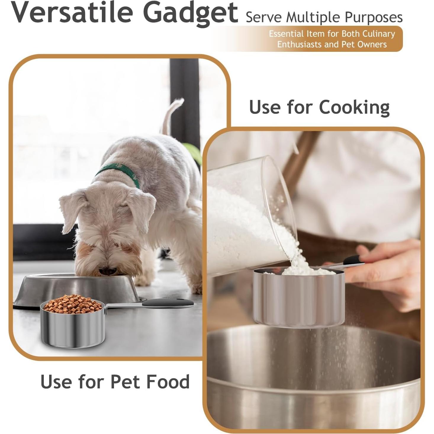 Cucharón Medidor para Mascotas LEIFENY 79ml Acero Inoxidable