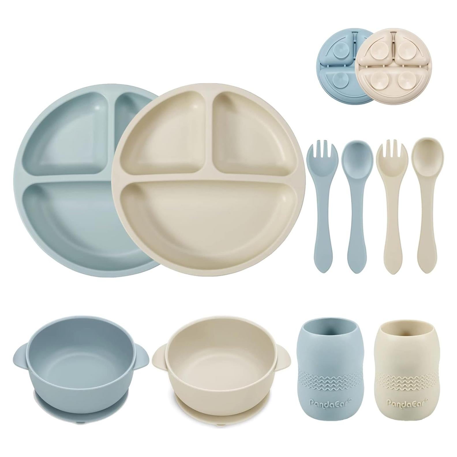 Conjunto de Alimentación Silicona PandaEar 10 Piezas Bebés