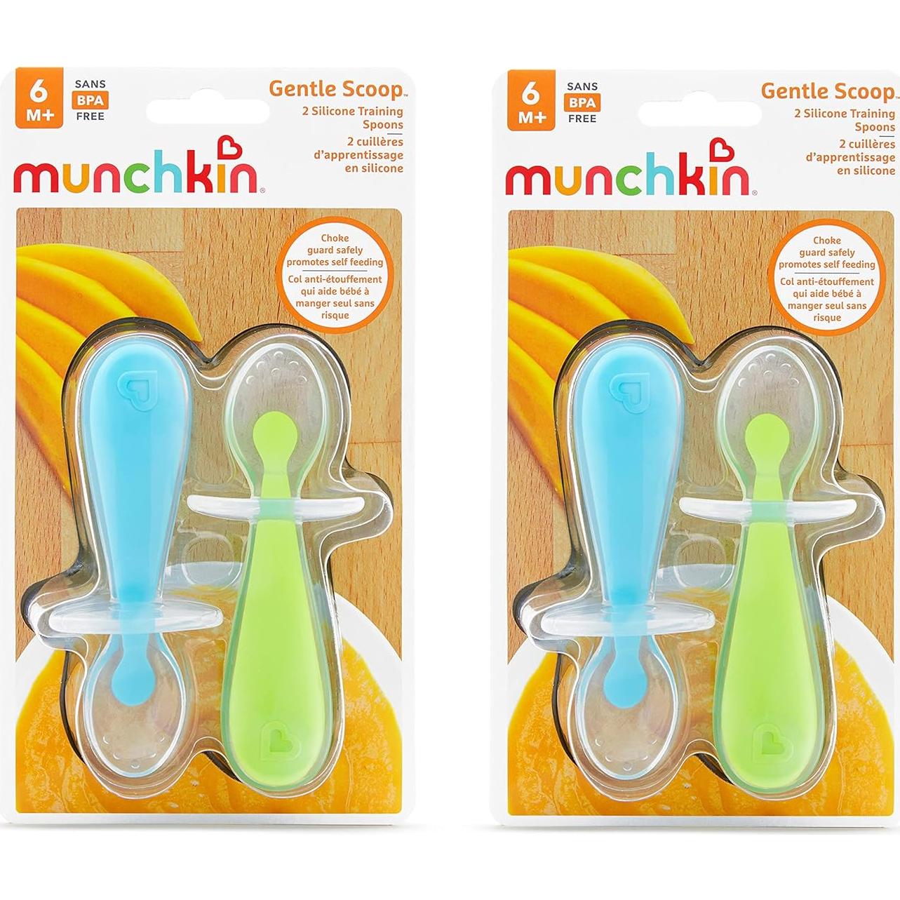Cucharas de Silicona Munchkin Scoop para Bebés, Paquete de 4
