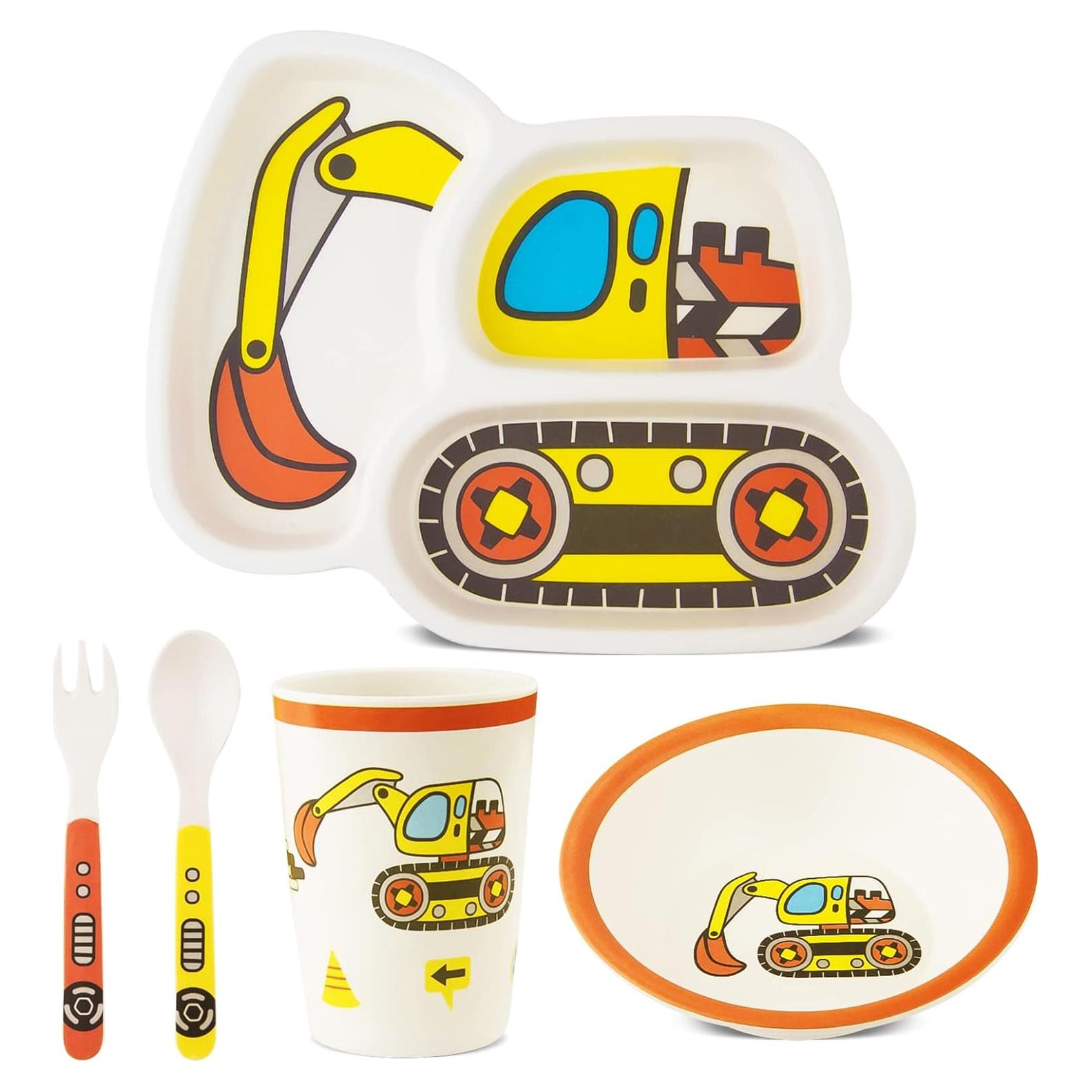 Set de Vajilla Infantil Nohlerlife - 5 Piezas con Camiones