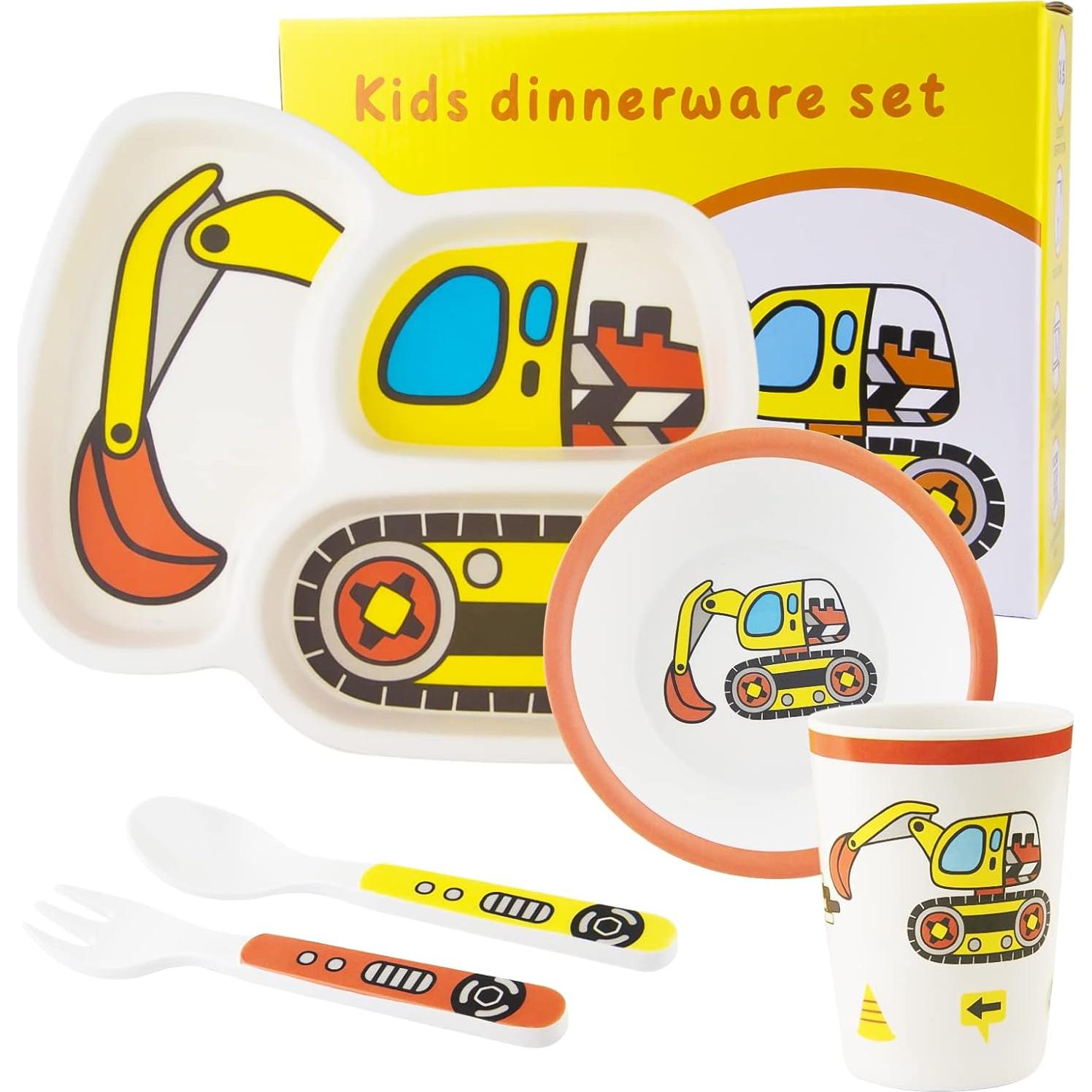 Set de Vajilla Infantil Nohlerlife - 5 Piezas con Camiones