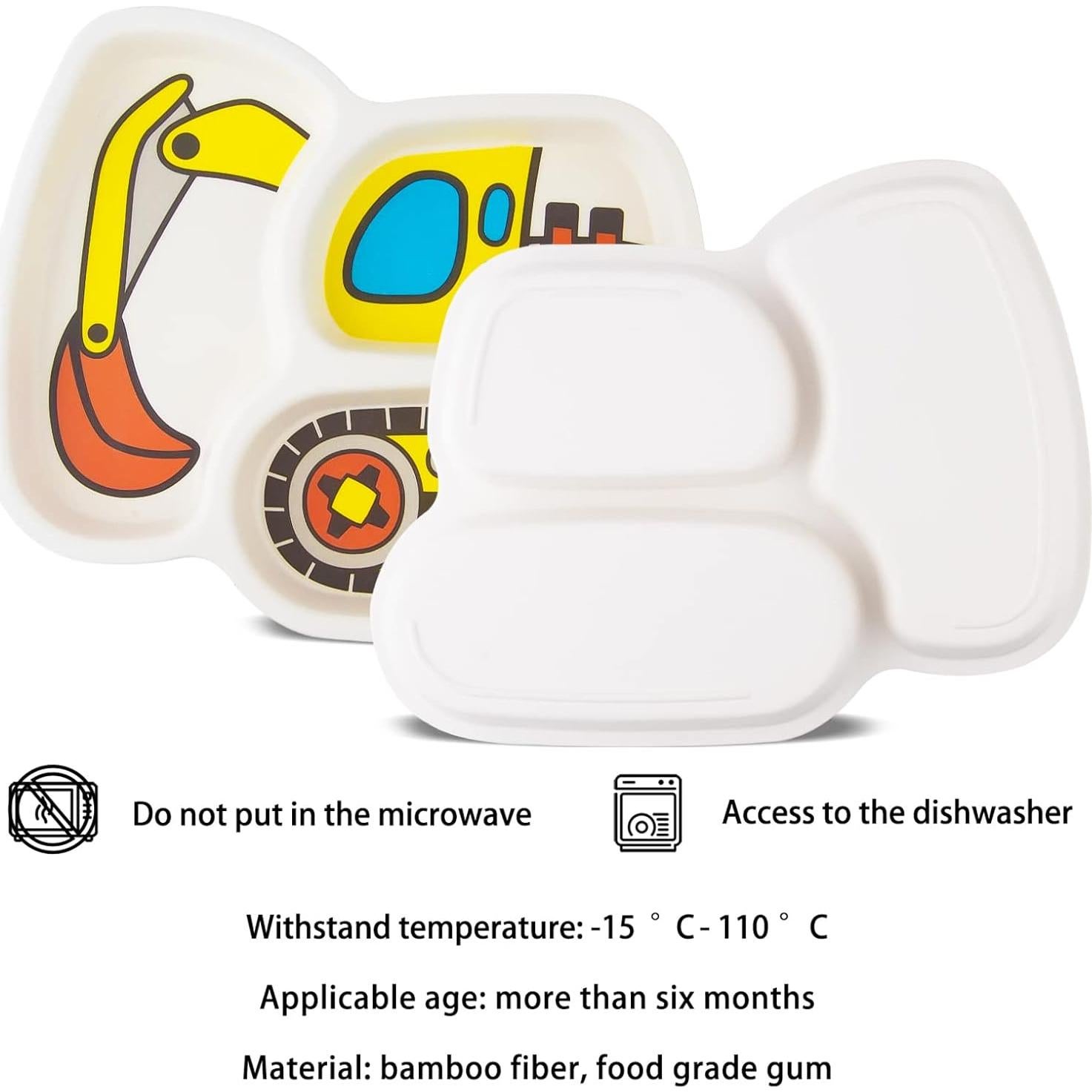 Set de Vajilla Infantil Nohlerlife - 5 Piezas con Camiones