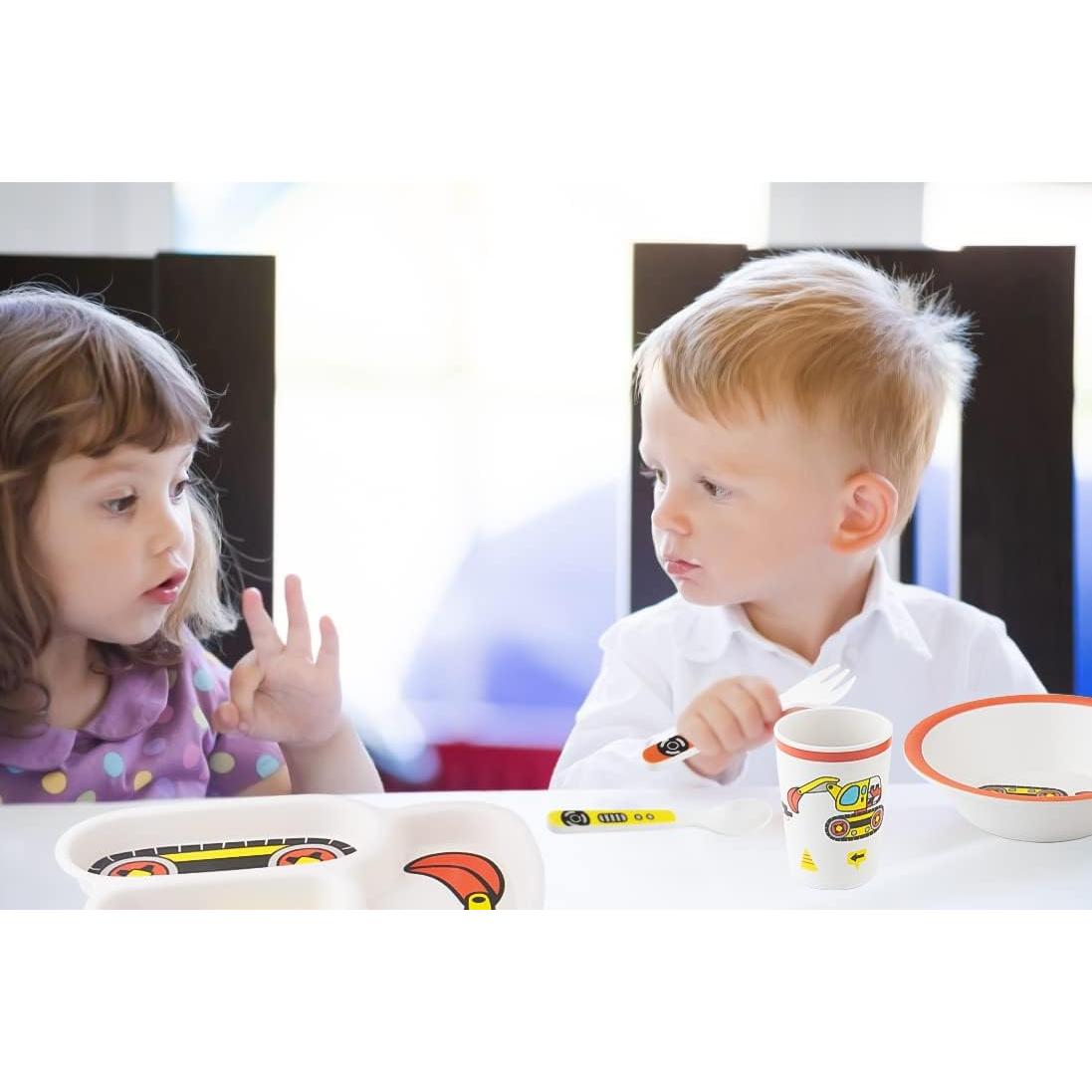 Set de Vajilla Infantil Nohlerlife - 5 Piezas con Camiones