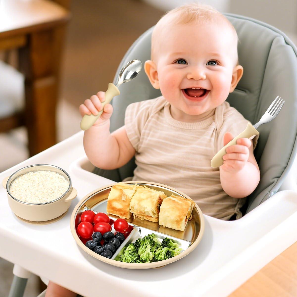 Juego de Vajilla para Niños AIEVE con Succión 4 Piezas