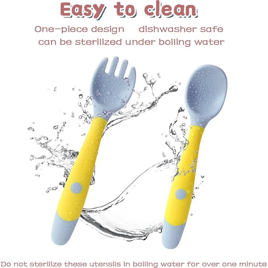Utensilios para Niños NeigeTec - Cuchara y Tenedor Flexibles 2 Set