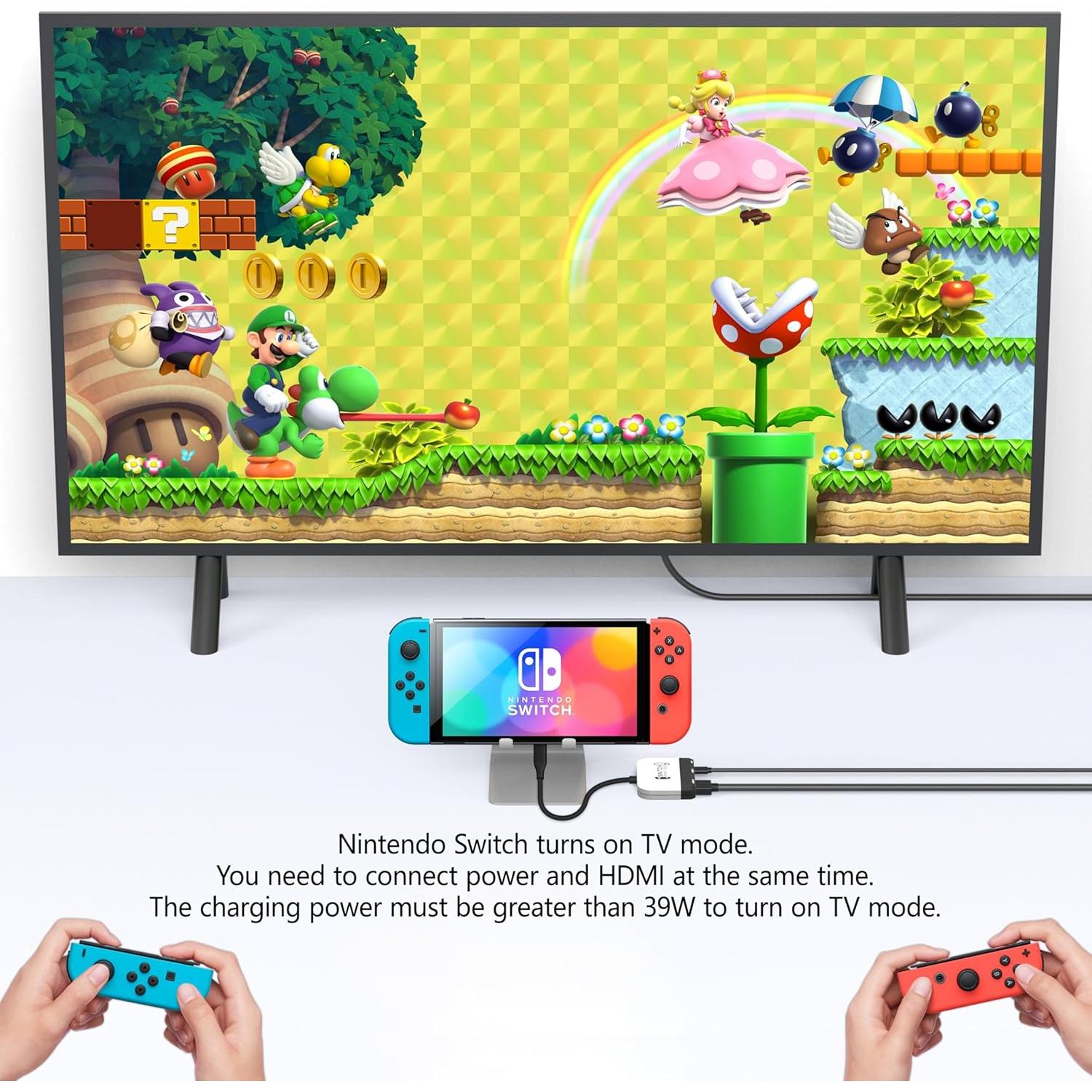 Dock portátil GKEAPZA para Nintendo Switch 4K USB-C 3-en-1