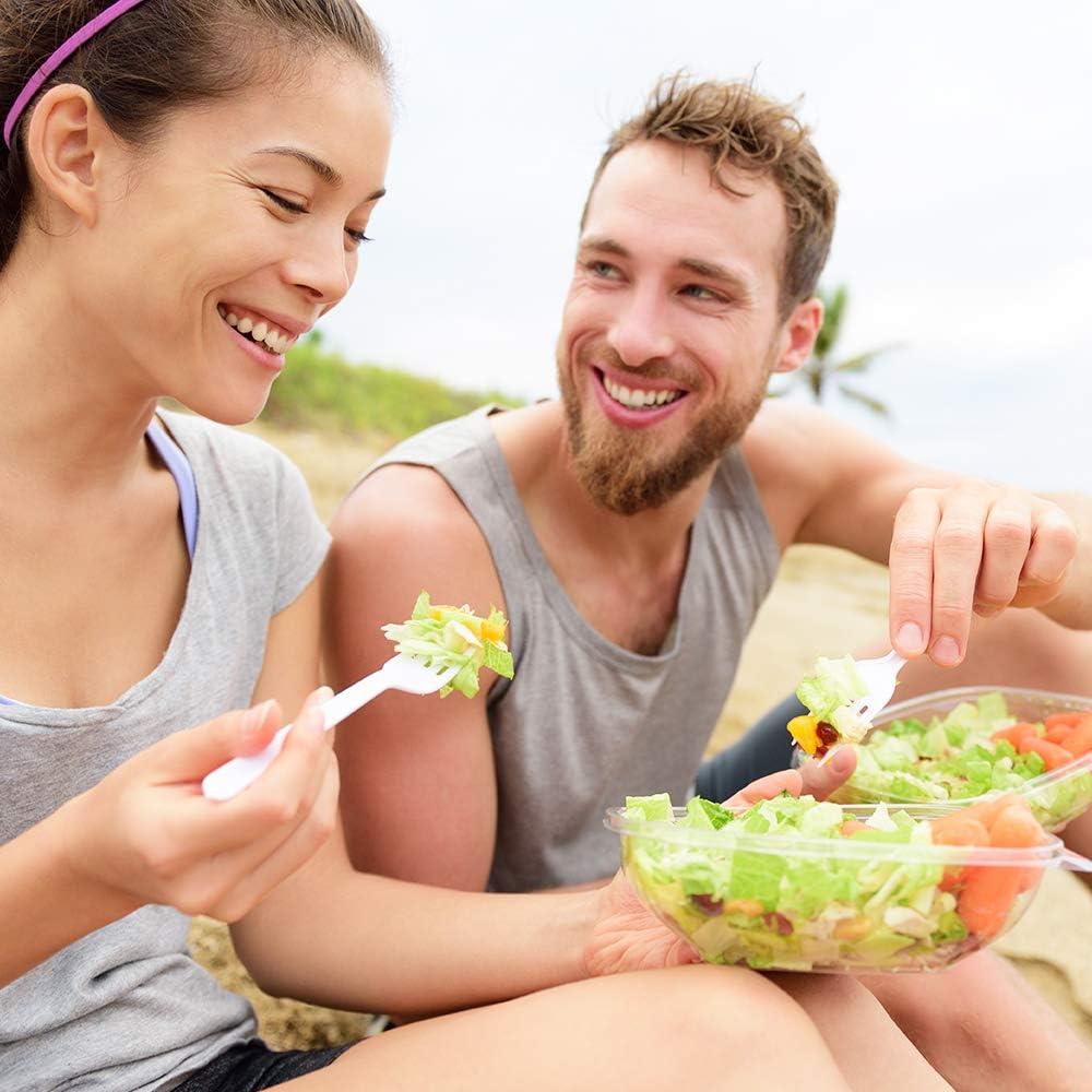 400 Tenedores Desechables BluShine Plástico Pesado 15.24cm